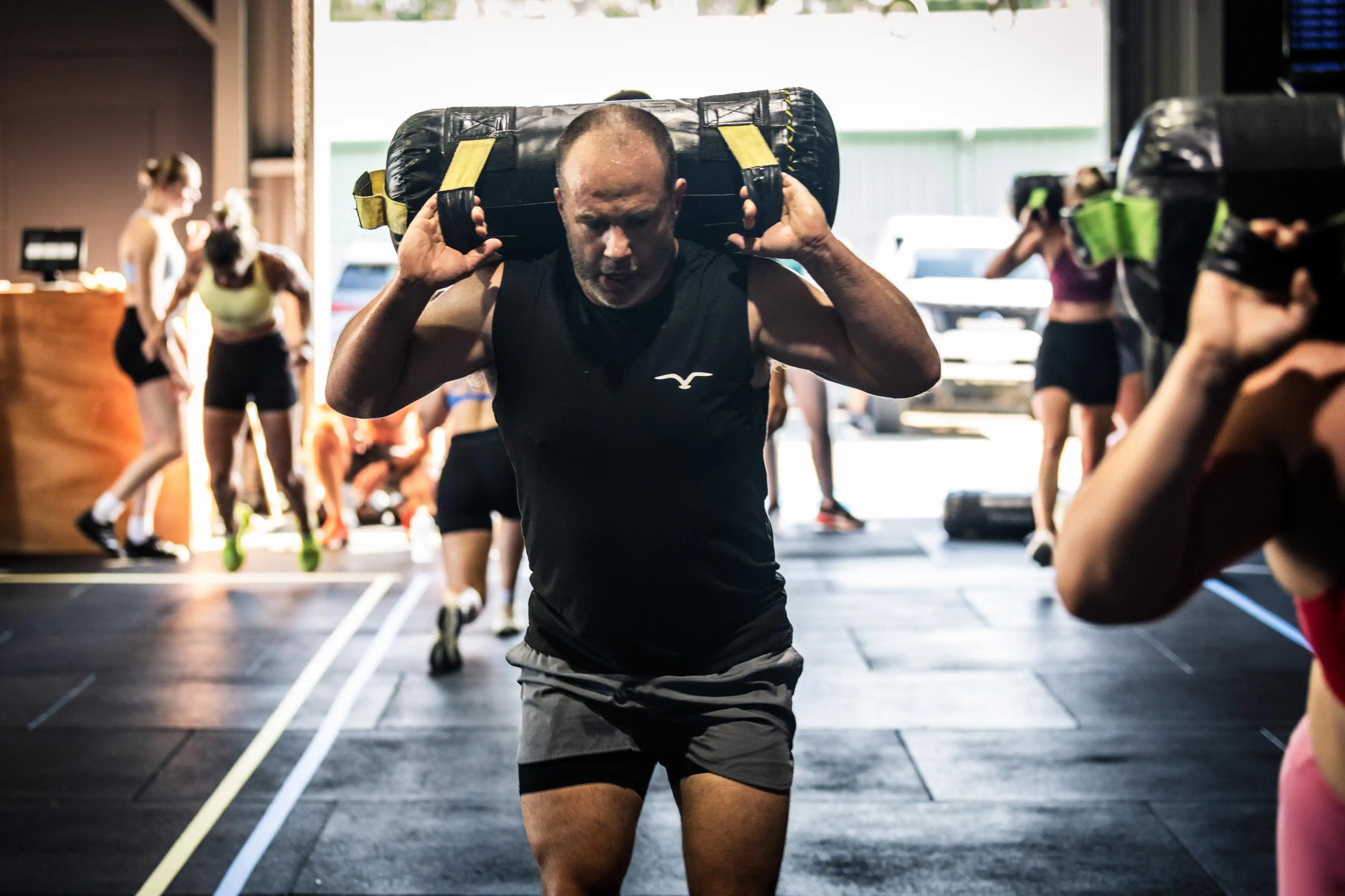 On the training floor during the Hyrox launch at CrossFit Ulladulla