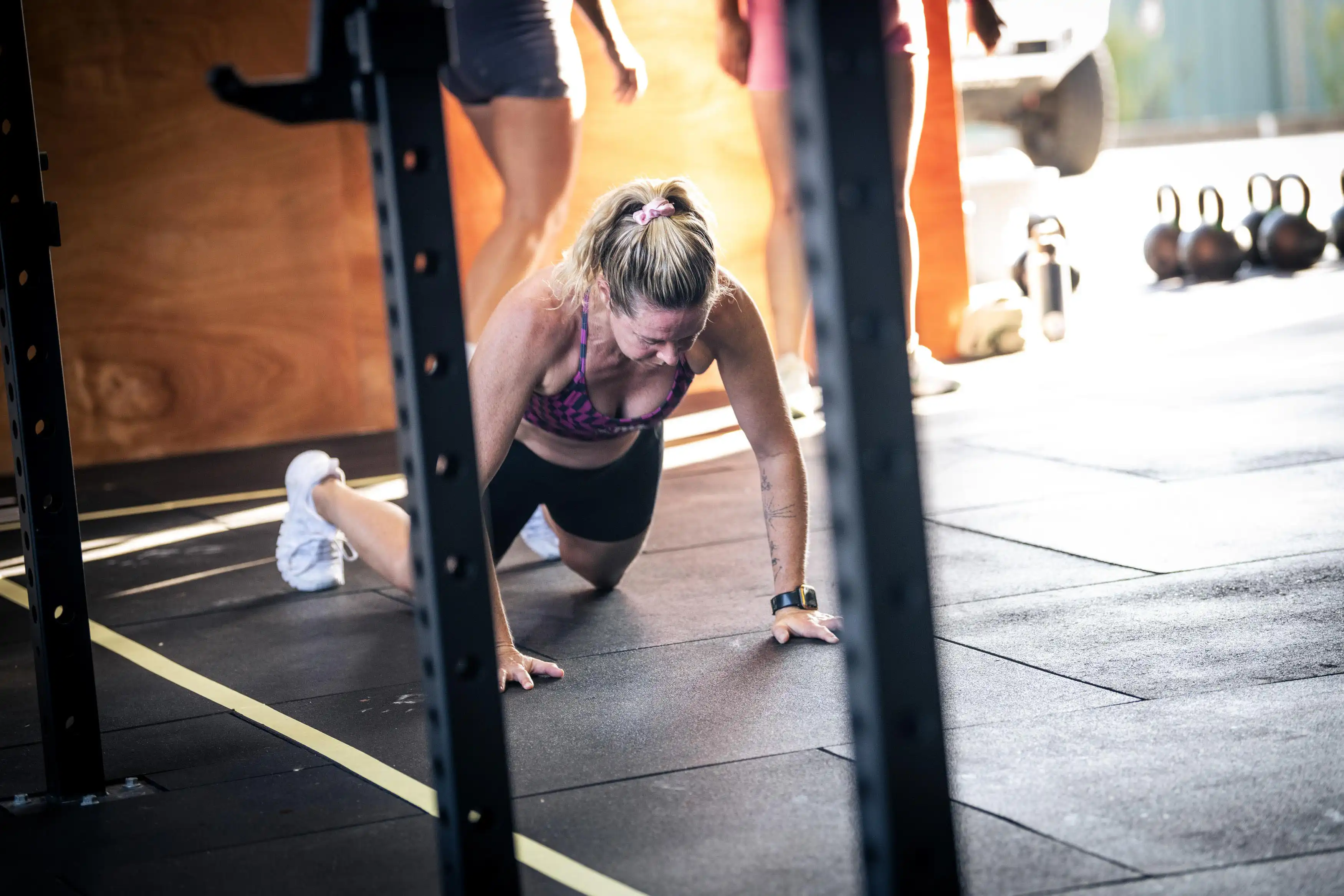 On the training floor during the Hyrox launch at CrossFit Ulladulla