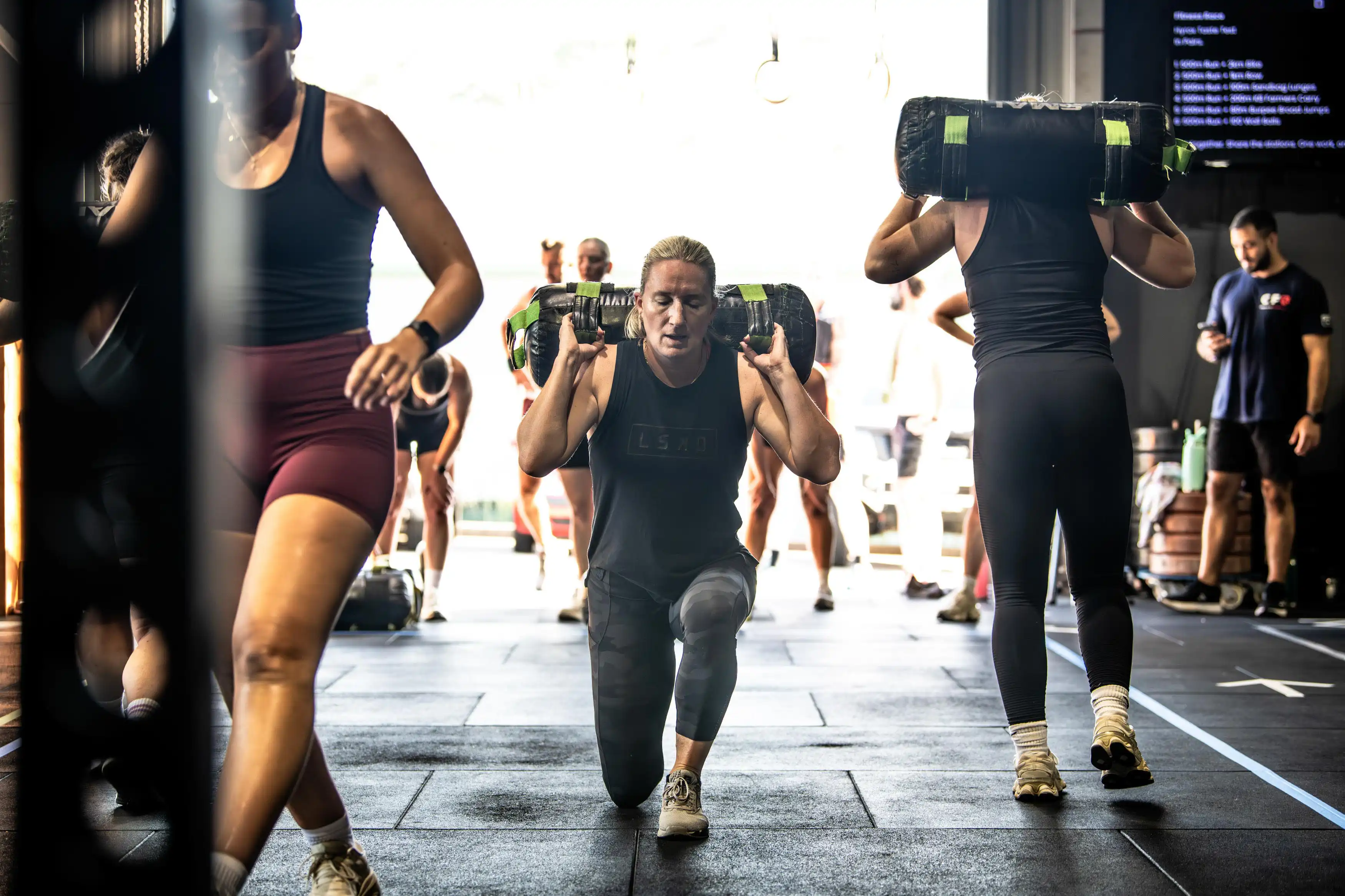 On the training floor during the Hyrox launch at CrossFit Ulladulla