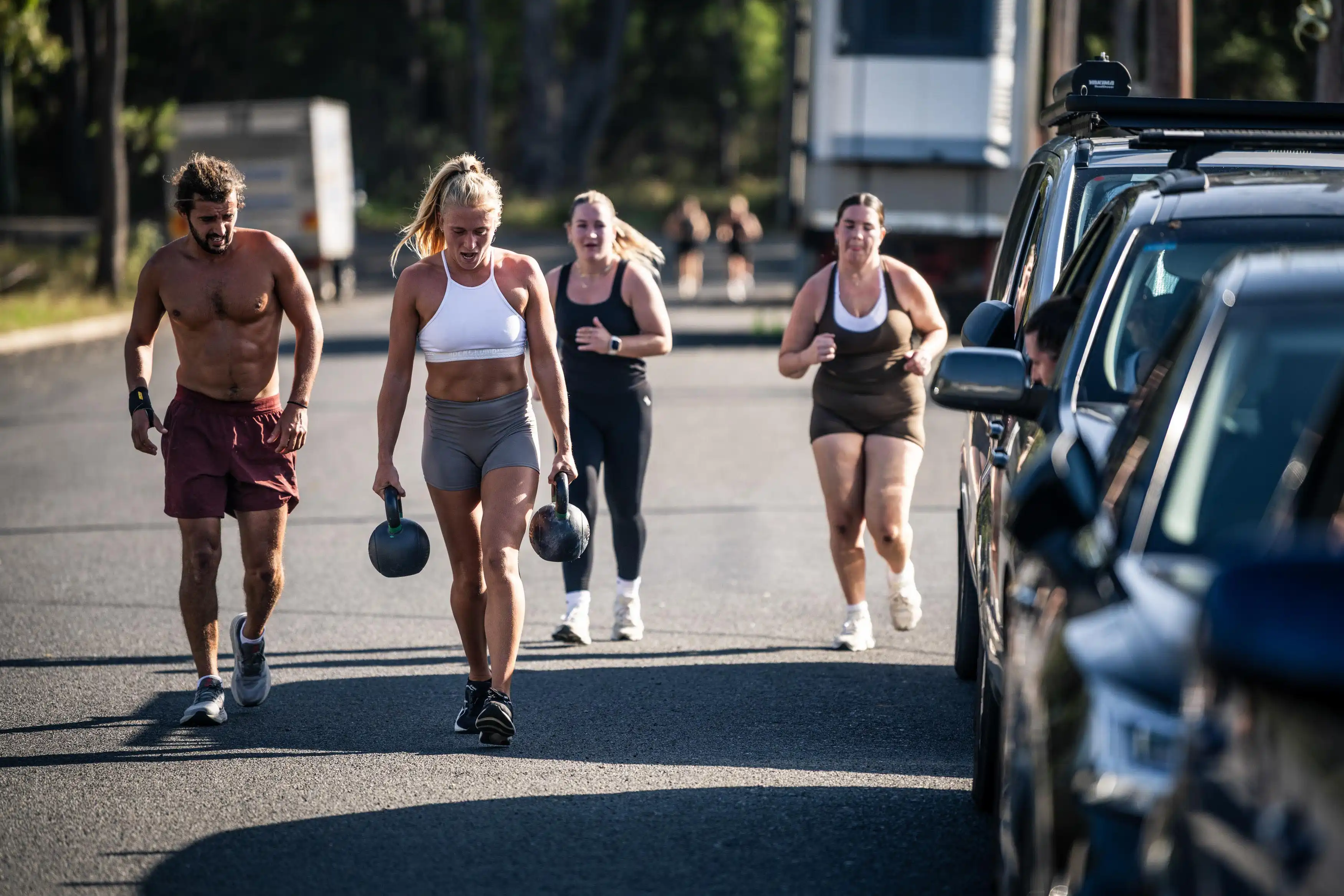 On the training floor during the Hyrox launch at CrossFit Ulladulla