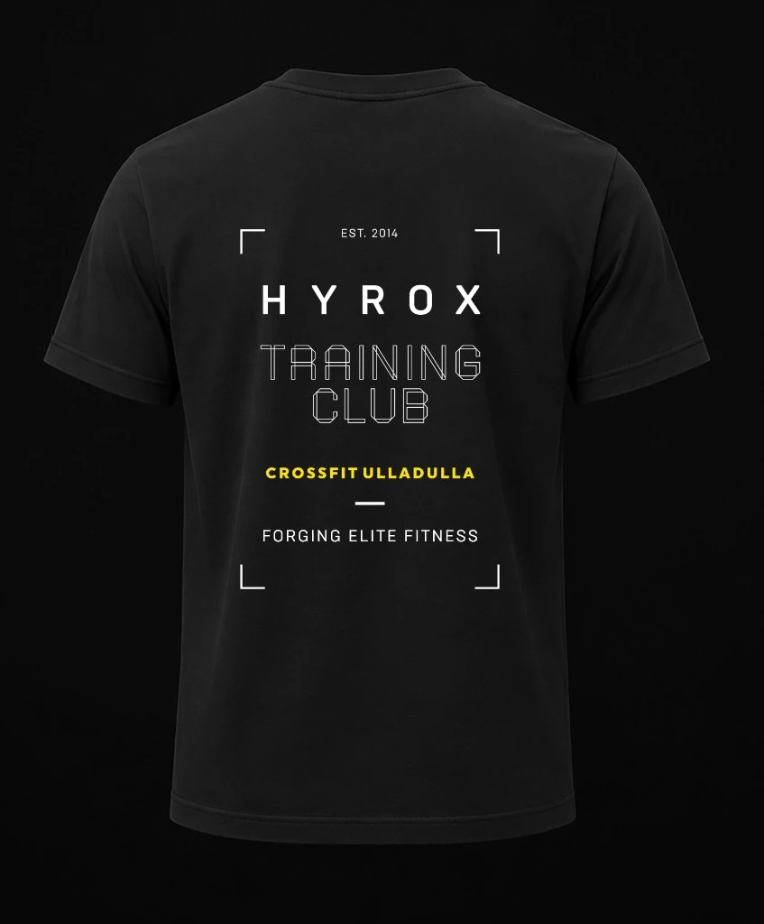 Hyrox Training Club tee in black — back