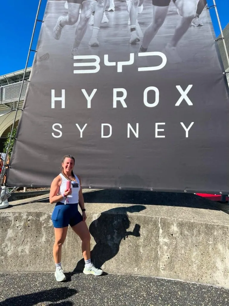 A CrossFit Ulladulla athlete at the BYD HYROX Sydney entrance